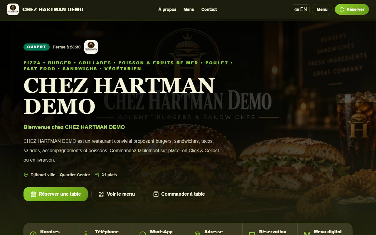 Site du restaurant